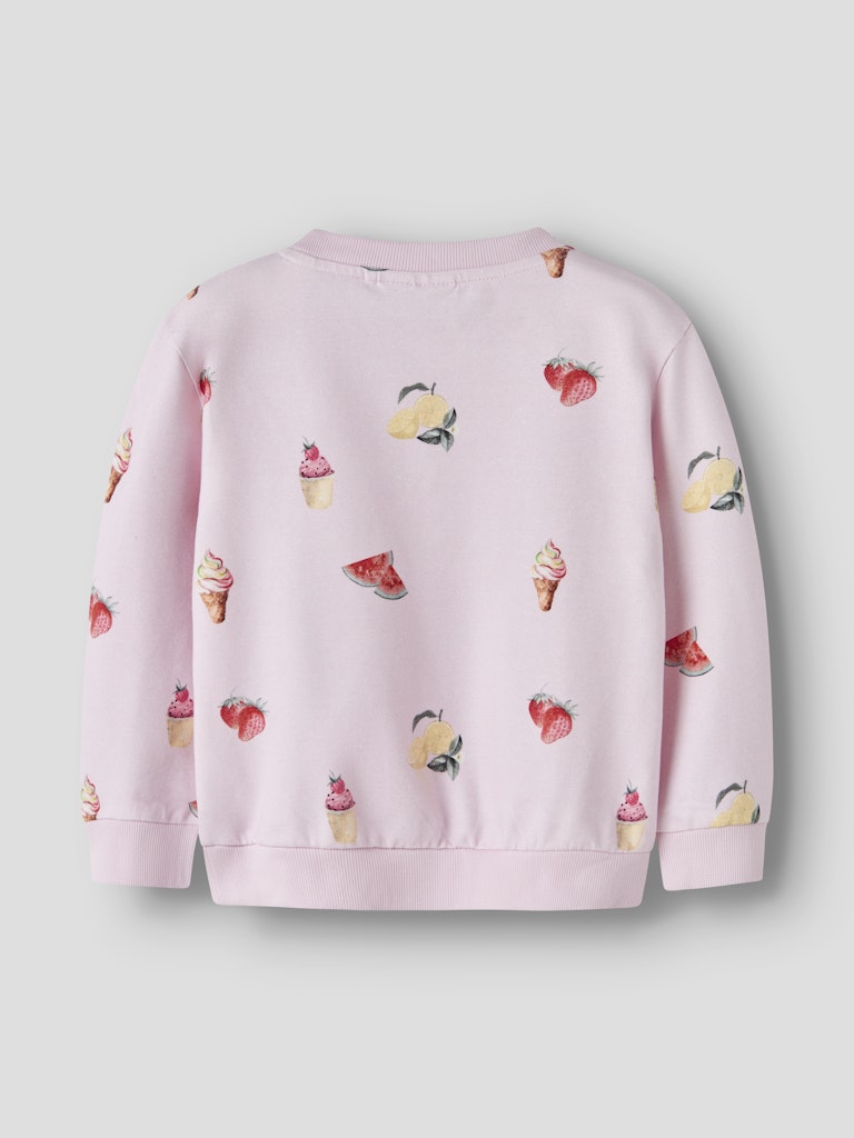 NAME IT Jovina Long Sleeve Sweat Cradle Pink detail view