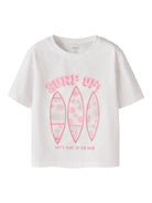 NAME IT Jindra Short Sleeve Top Bright White front view