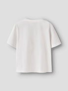 NAME IT Jindra Short Sleeve Top Bright White model front view