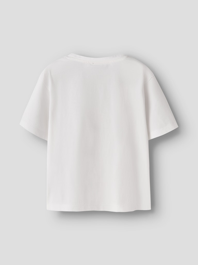 NAME IT Jindra Short Sleeve Top Bright White model front view