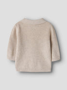 NAME IT Kolla Knit Polo in peyote melange back view