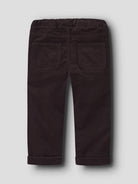 NAME IT Ben Regular Cord Trousers in Chocolate Plum back view
