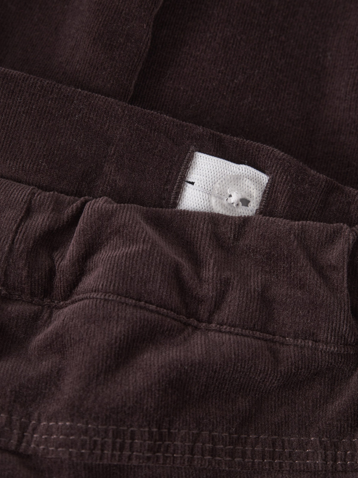 NAME IT Ben Regular Cord Trousers in Chocolate Plum textured cord fabric detail