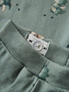 NAME IT Karlos Pant in Green Milieu waistband button detail