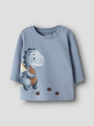 NAME IT Karse Top in Ashley Blue angled view