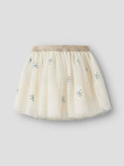 NAME IT Kira Tulle Skirt in Antique White back view