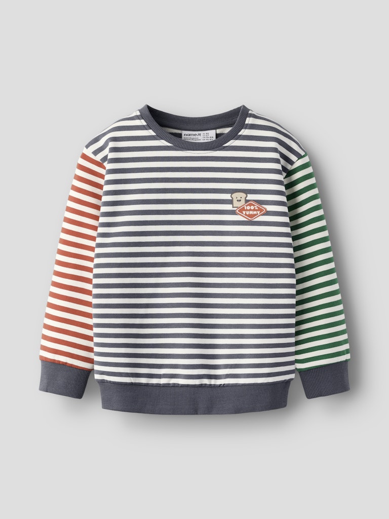 NAME IT Kaster Sweatshirt in Vintage Indigo angled view