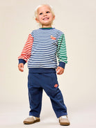 NAME IT Kaster Sweat Pants Vintage Indigo model front view