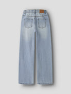 NAME IT Bella Wide Rhine Jeans in Light Blue Denim back view