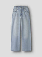 NAME IT Bella Wide Rhine Jeans in Light Blue Denim angled view