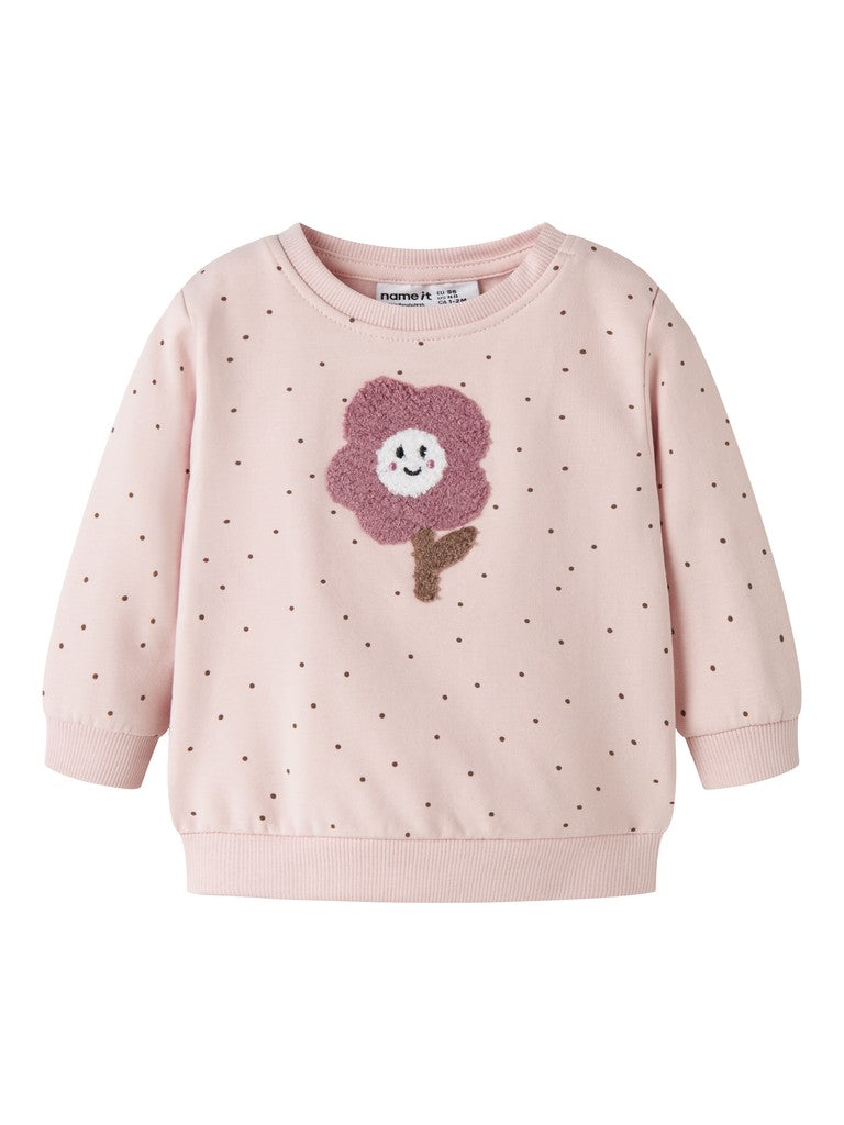 NAME IT Luelle Long Sleeve Sweatshirt in Lotus front view