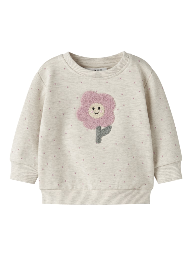 NAME IT Luelle Long Sleeve Sweatshirt in peyote melange front view