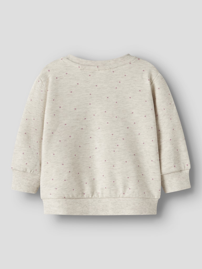 NAME IT Luelle Long Sleeve Sweatshirt in peyote melange back view