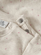 NAME IT Luelle Long Sleeve Sweatshirt in peyote melange snap shoulder detail