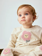 NAME IT Luelle Long Sleeve Sweatshirt in peyote melange front graphic detail