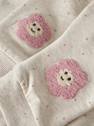 NAME IT Luelle Sweat Pants in peyote melange applique detail