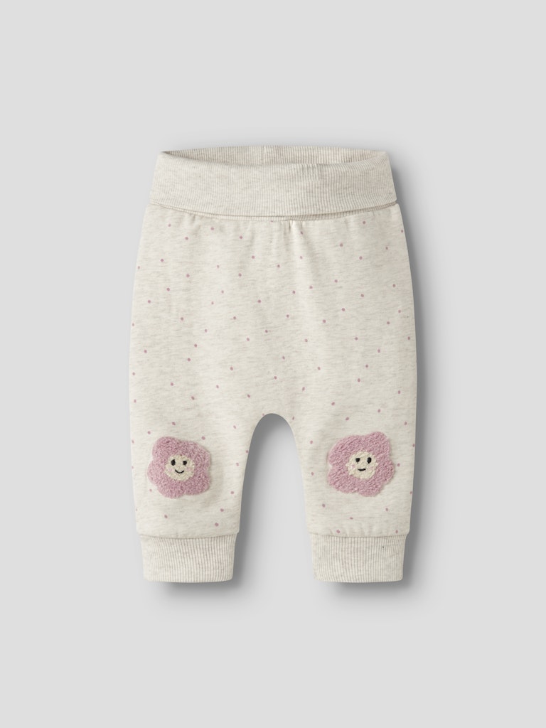 NAME IT Luelle Sweat Pants in peyote melange angled view