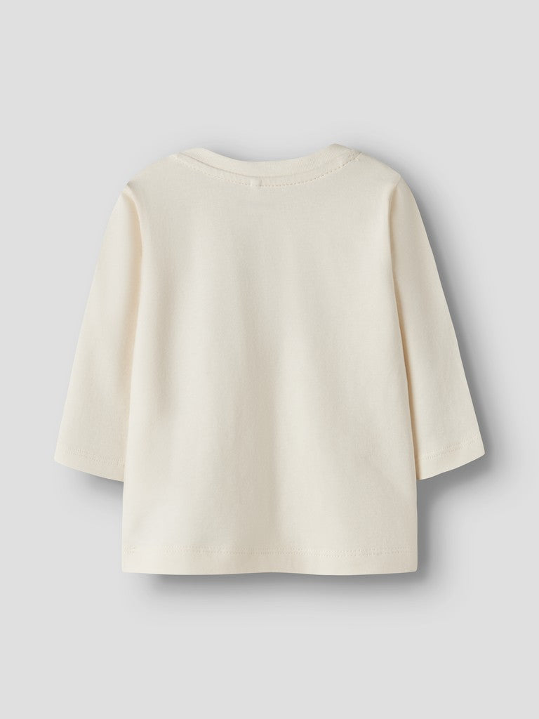 NAME IT Laurids Long Sleeve Top in Antique White back view