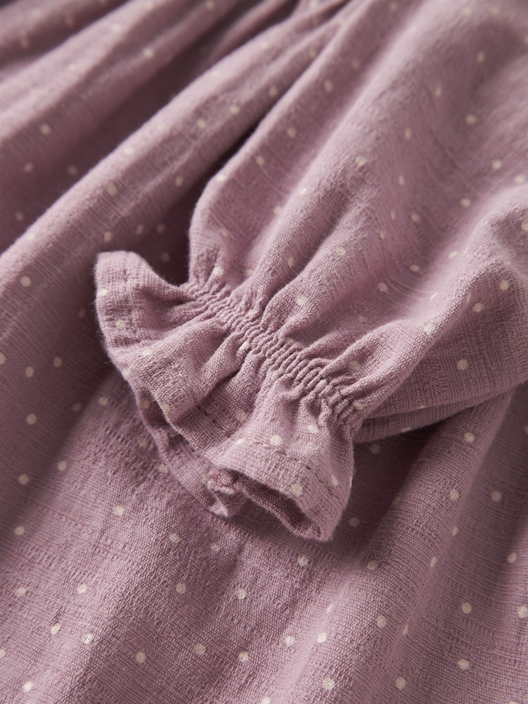 NAME IT Lalou Dress in lilas ruffled cuff detail