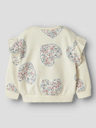 NAME IT Kiwile Long Sleeve Sweatshirt Top in Antique White back view