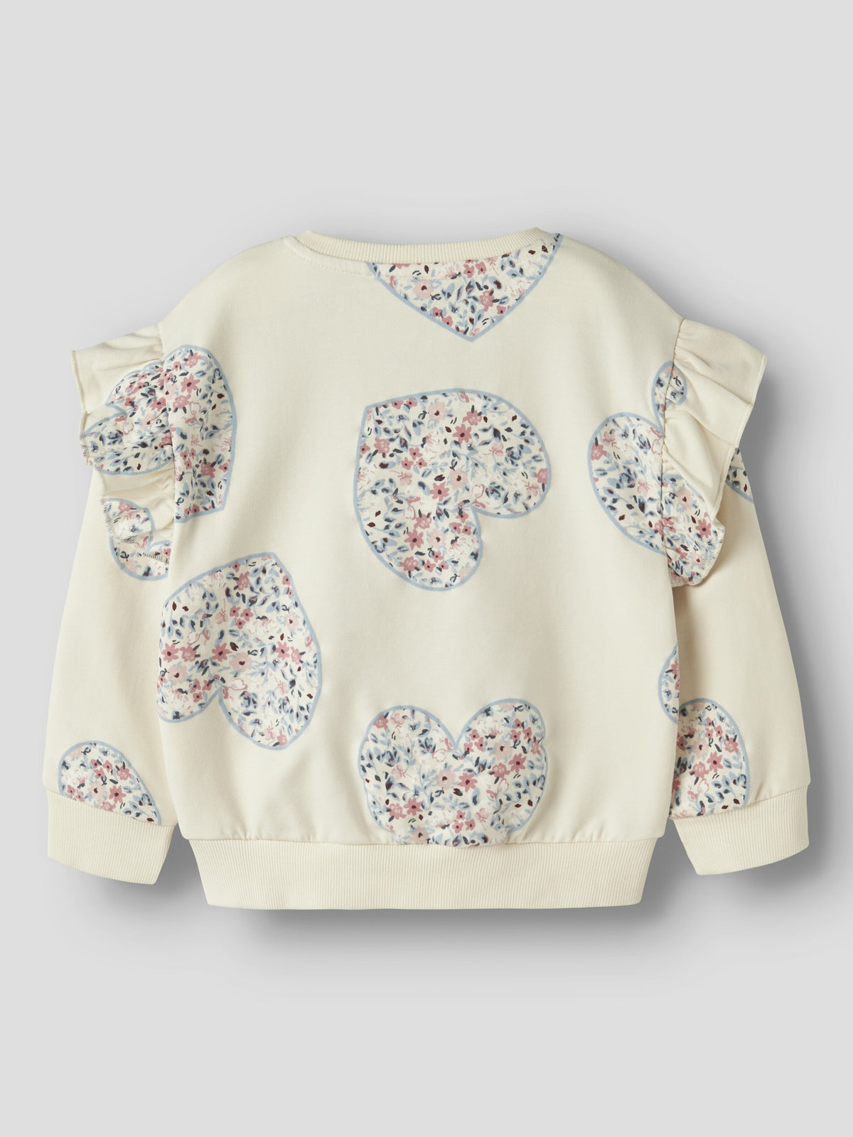 NAME IT Kiwile Long Sleeve Sweatshirt Top in Antique White back view