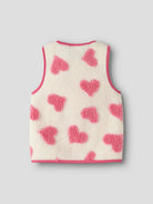 NAME IT Lara Teddy Vest in Antique White back view