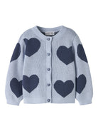 NAME IT Lianax Long Sleeve Knit Card in Subdued Blue front view