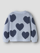 NAME IT Lianax Long Sleeve Knit Card in Subdued Blue back view