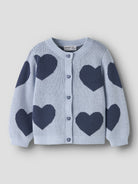 NAME IT Lianax Long Sleeve Knit Card in Subdued Blue angled view