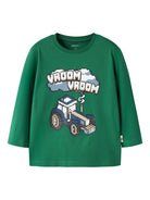 NAME IT Lawrence Long Sleeve Top in Verdant Green front view