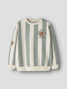 NAME IT Lane Long Sleeve Sweatshirt in Antique White angled view