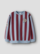 NAME IT Lane Long Sleeve Sweatshirt in Ashley Blue angled view