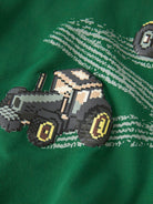 NAME IT Lavandin Long Sleeve Sweatshirt in Verdant Green graphic print detail