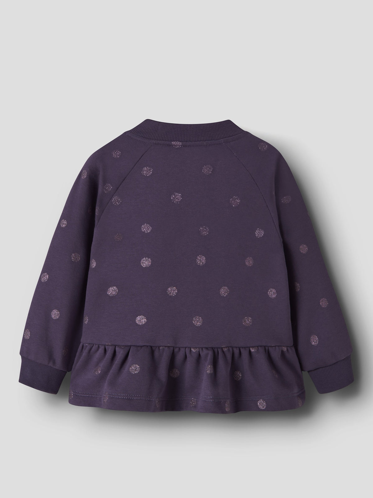 NAME IT Ovidia Long Sleeve Sweatshirt Cardigan in Navy Cosmos back view