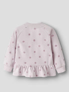 NAME IT Ovidia Long Sleeve Sweatshirt Cardigan in Light Lilac back view