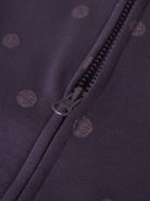 NAME IT Ovidia Long Sleeve Sweatshirt Cardigan in Navy Cosmos glitter polka dot zip detail