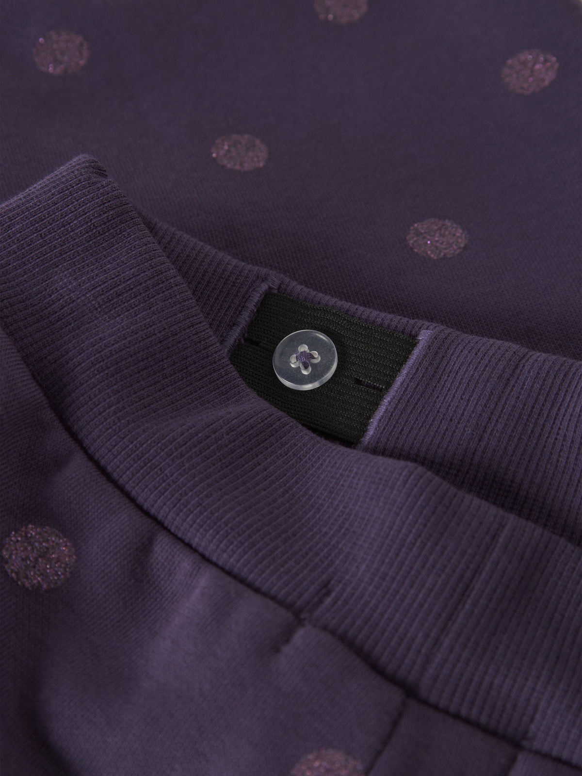 NAME IT Ovidia Trousers Sweatshirt BF in Navy Cosmos fabric and label detail