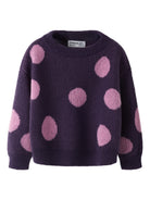 NAME IT Olisa Long Sleeve Knit BF in Navy Cosmos front view