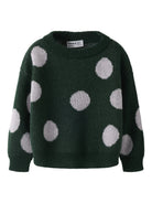 NAME IT Olisa Long Sleeve Knit BF in Pine Grove angled view