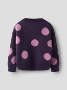 NAME IT Olisa Long Sleeve Knit BF in Navy Cosmos back view