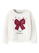 NAME IT Polmax Long Sleeve Sweatshirt in Cloud Dancer front view