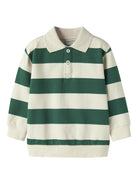 NAME IT Lev Long Sleeve Sweatshirt in Evergreen front view