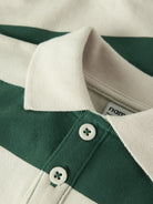 NAME IT Lev Long Sleeve Sweatshirt in Evergreen collar and button placket detail