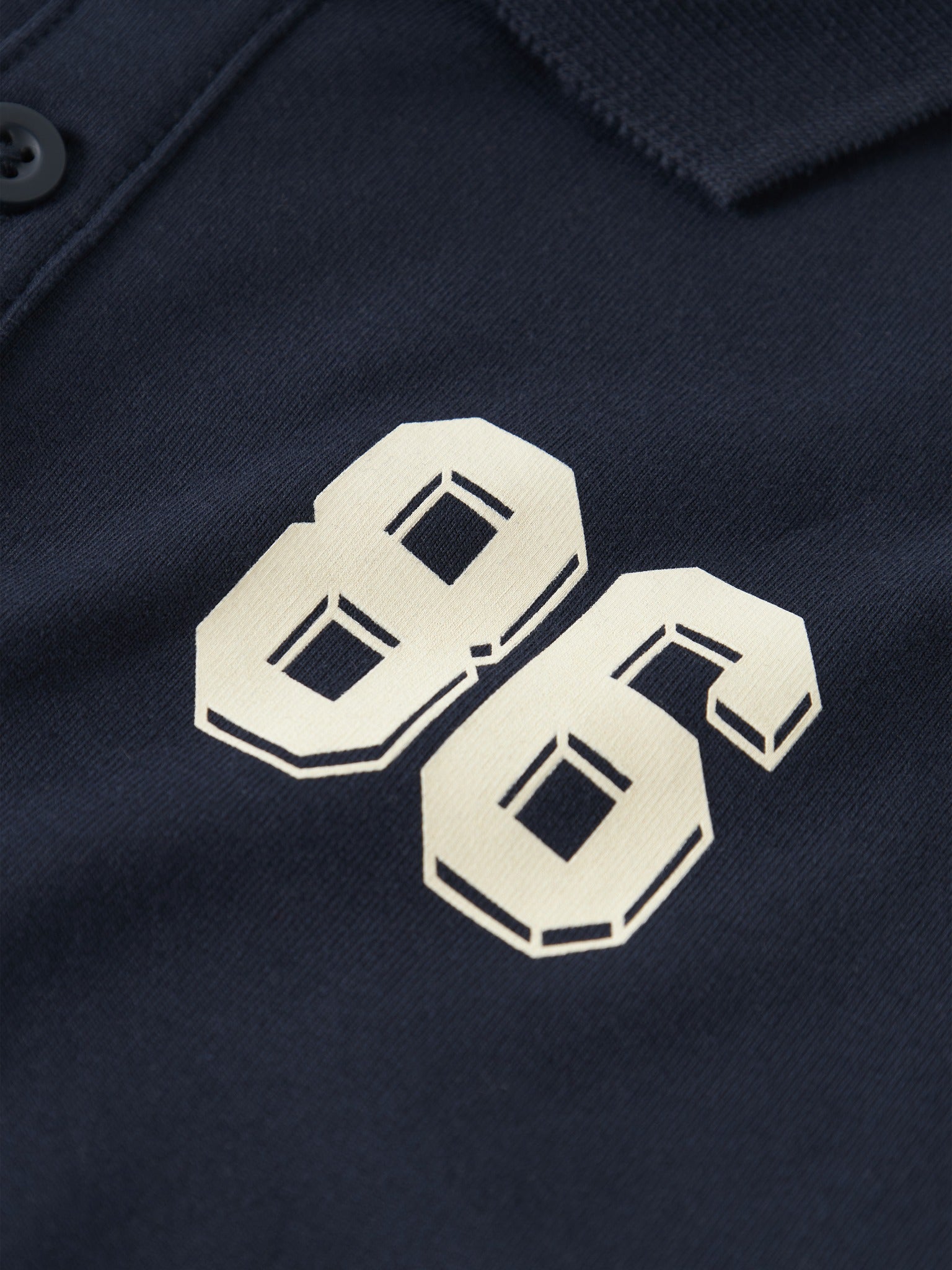 NAME IT Lev Long Sleeve Sweatshirt in Navy Blazer logo print detail