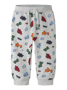 NAME IT Leon Sweat Pants in Light Grey Melange front view