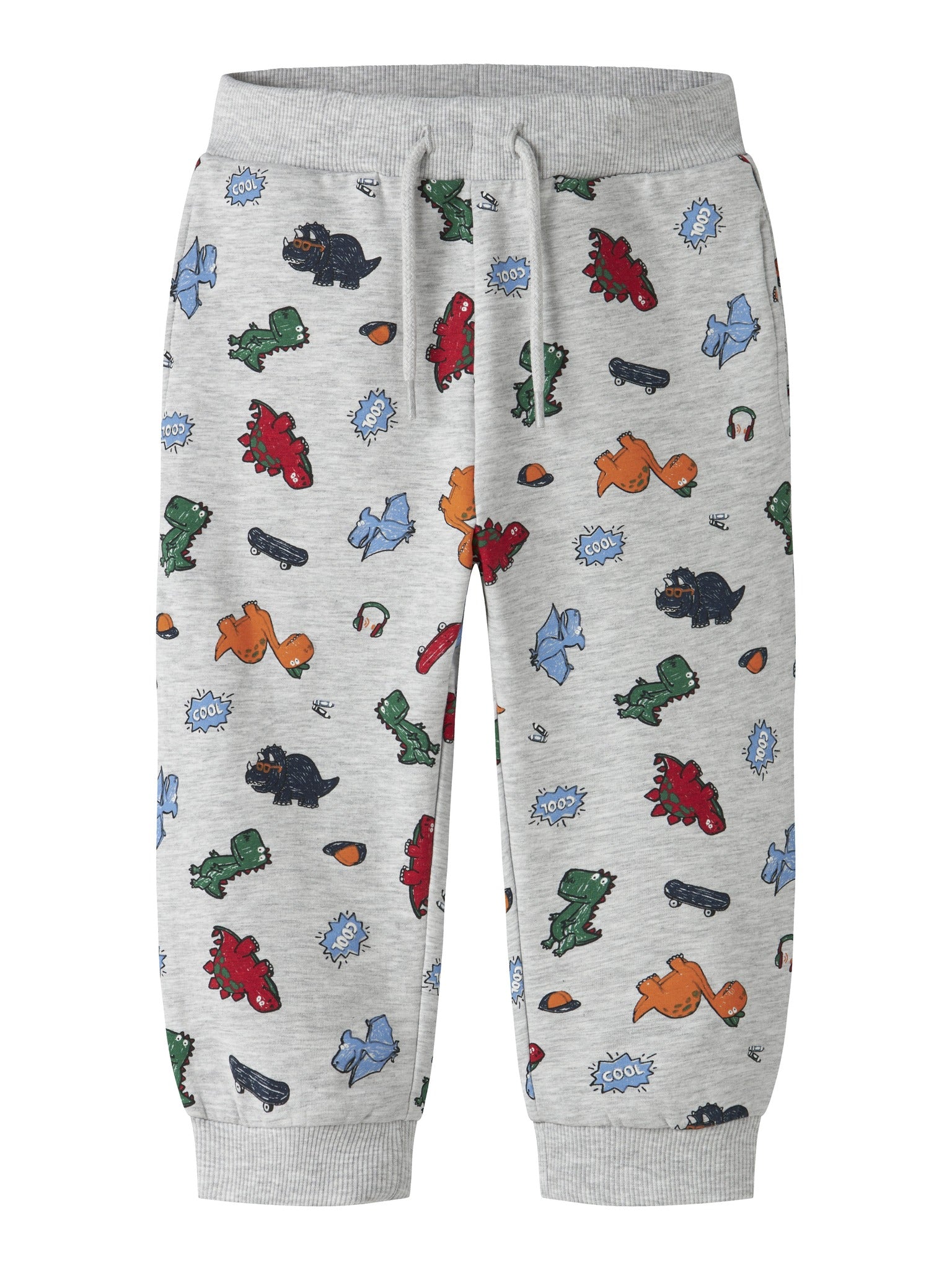 NAME IT Leon Sweat Pants in Light Grey Melange front view