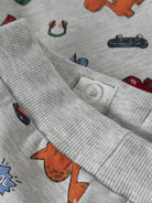 NAME IT Leon Sweat Pants in Light Grey Melange waistband detail