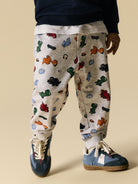 NAME IT Leon Sweat Pants in Light Grey Melange front model view