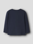 NAME IT Lucius Long Sleeve Top in Navy Blazer back view