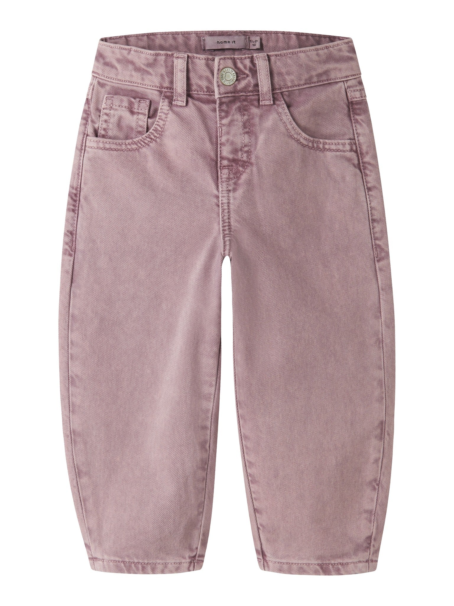 NAME IT Bella Barrel Denim Jeans in Wild Ginger front view